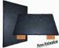 Preview: Naturschieferplatte, Holzsockel, Speiseplatte in DIN A4 od. A5, 2 Stück